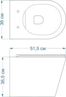Комплект Унитаз подвесной Bauedge Bau Nimb безободковый, с микролифтом, белый + Инсталляция OLI 80 ECO Sanitarblock mechanic 3 в 1 с кнопкой смыва