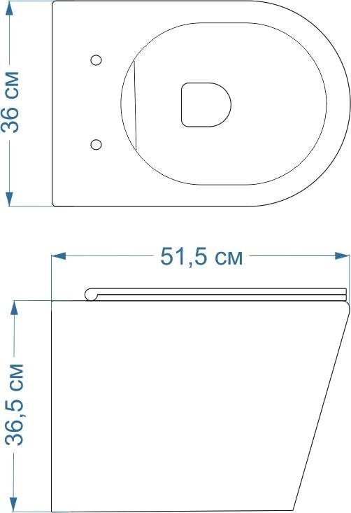 Комплект Унитаз подвесной Bauedge Bau Nimb безободковый, с микролифтом, белый + Инсталляция OLI 80 ECO Sanitarblock mechanic 3 в 1 с кнопкой смыва