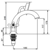 Смеситель на борт ванны Gappo G1189-4 бронза Смеситель на борт ванны Gappo G1189-4 бронза