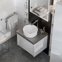 Тумба под раковину без столешницы KERAMA MARAZZI Modula 60 подвесная, глянцевая белая