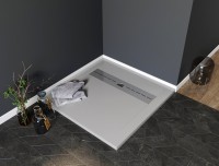 Поддон для душа Aquanet Delight NEW 007G 90x90 серый камень, с сифоном
