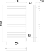 Полотенцесушитель электрический Terminus Соренто П12 0 500х100