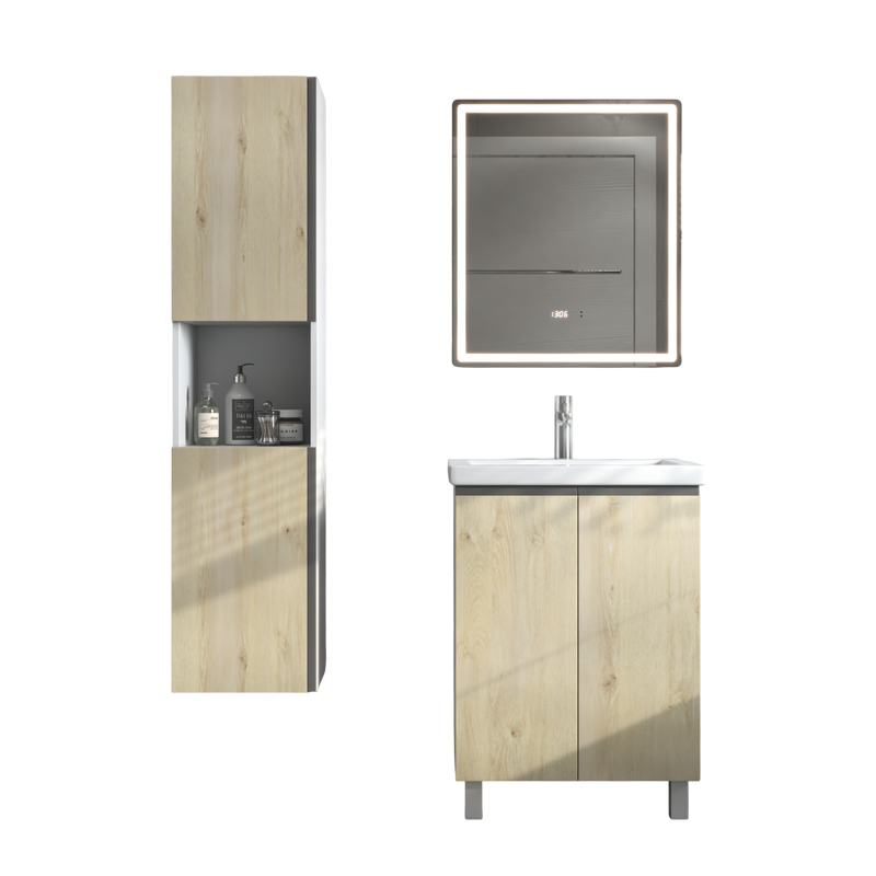 Мебель для ванной комнаты Vigo Yuma 60 напольная, 2 дверцы, дуб давос