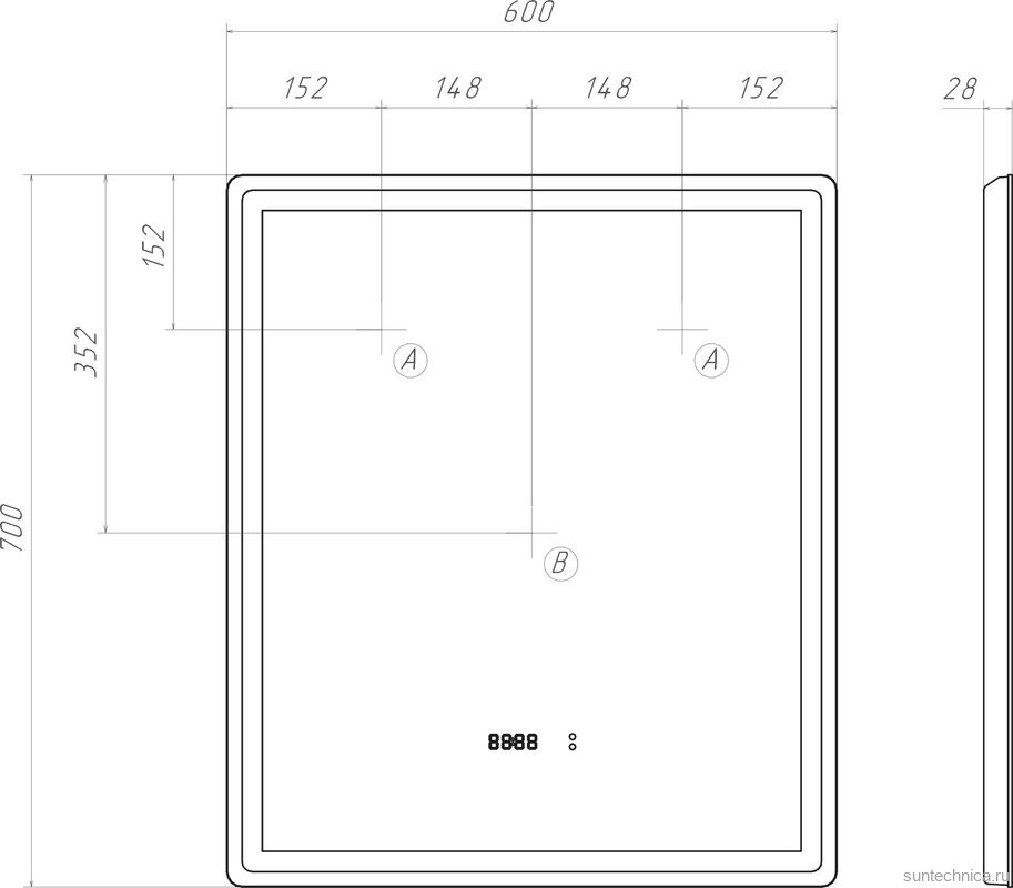 Мебель для ванной комнаты Vigo Yuma 60 напольная, 2 дверцы, дуб давос
