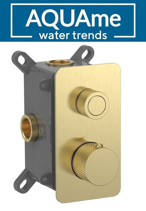 Смеситель для душа AQUAme с термостатом встраиваемый AQM8810BG