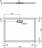Поддон для душа Ideal Standard Ultra Flat New 120x90 прямоугольный с сифоном