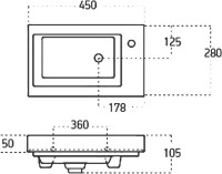 Тумба с раковиной Aquanet Дувр 45 белая