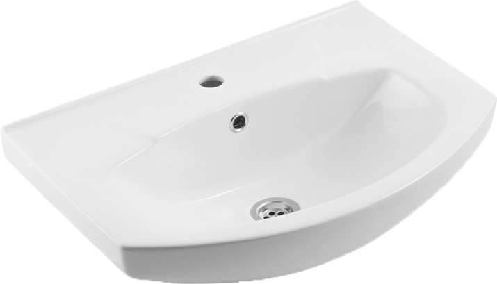 Тумба с раковиной Mixline Квадро 55 глянцевая белая