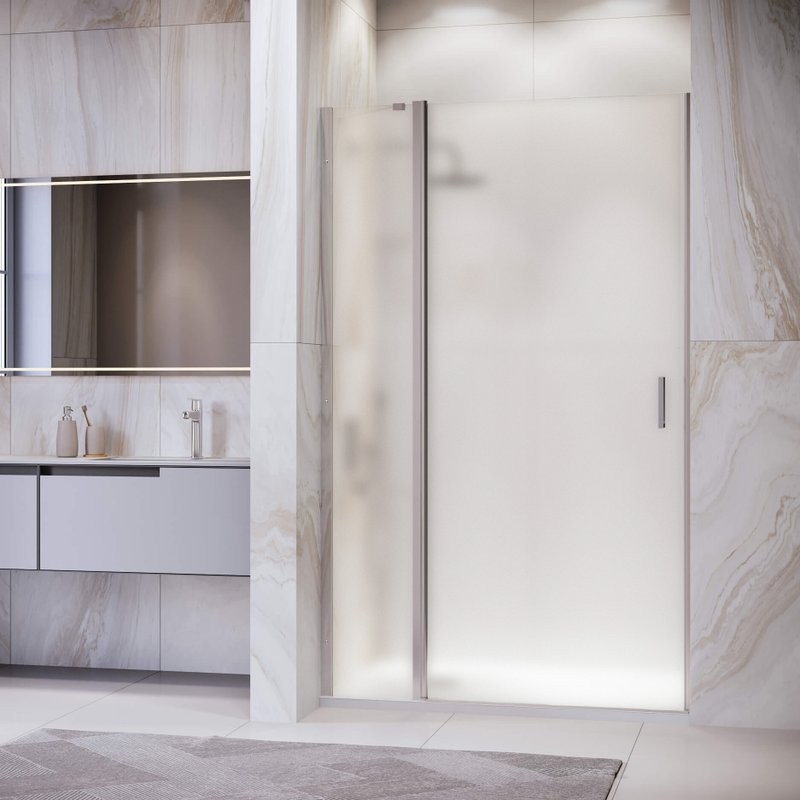 Душевая дверь в нишу RGW Leipzig LE-004 1100х1950 профиль хром, стекло матовое