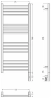 Полотенцесушитель электрический Сунержа Модус 3.1 15-5901-1040 110x45 см, подключение справа, темный титан муар, лесенка