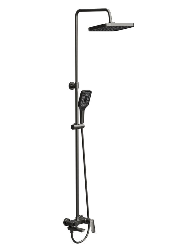 Душевая стойка BelBagno Due DUE-VSCM-GM оружейная сталь