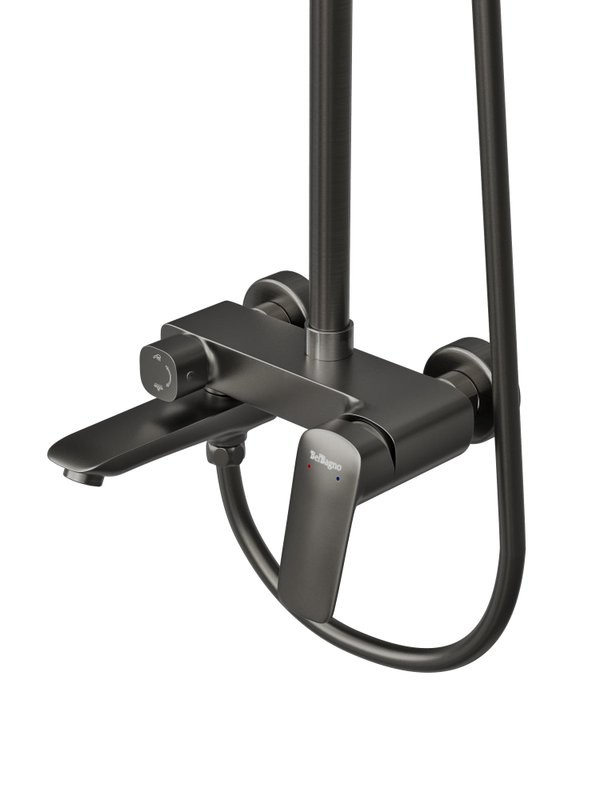 Душевая стойка BelBagno Due DUE-VSCM-GM оружейная сталь