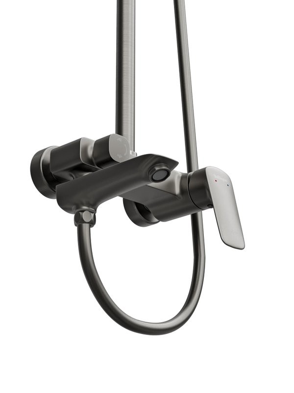 Душевая стойка BelBagno Due DUE-VSCM-GM оружейная сталь