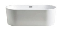 Ванна акриловая Azario BRISTOL 1600х800х580, свободностоящая, в комплекте с сифоном и металлической рамой (BRI16080)