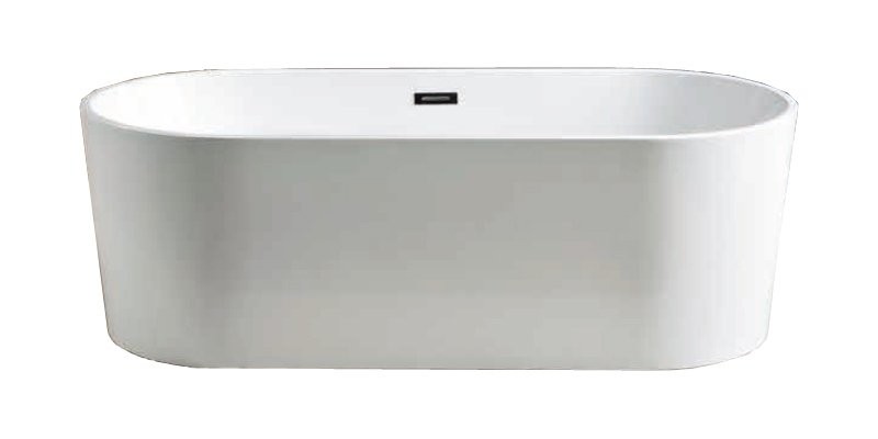 Ванна акриловая Azario BRISTOL 1600х800х580, свободностоящая, в комплекте с сифоном и металлической рамой (BRI16080)