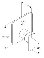 Встраиваемый смеситель для душа и ванны Kludi Renon 42759N175 С ВНУТРЕННЕЙ ЧАСТЬЮ, брашированная бронза PVD