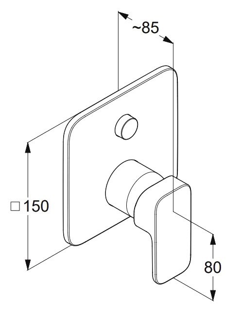 Встраиваемый смеситель для душа и ванны Kludi Renon 42759N175 С ВНУТРЕННЕЙ ЧАСТЬЮ, брашированная бронза PVD