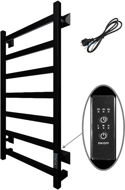 Полотенцесушитель электрический Тругор Пэк сп 20 80x40 с выключателем, черный