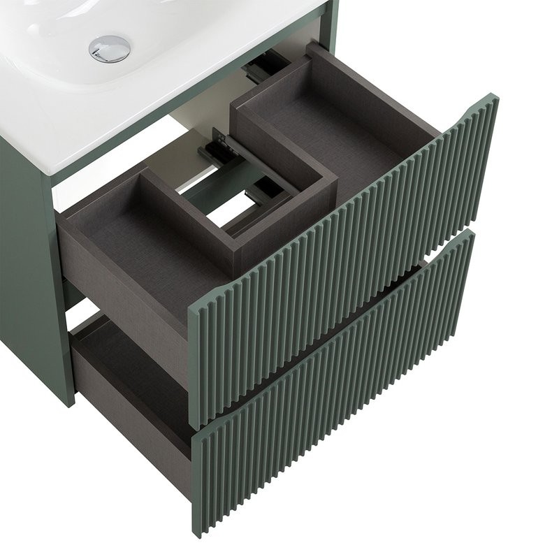 Тумба с раковиной BelBagno Uno 70 подвесная, 2 ящика, матовая еловая