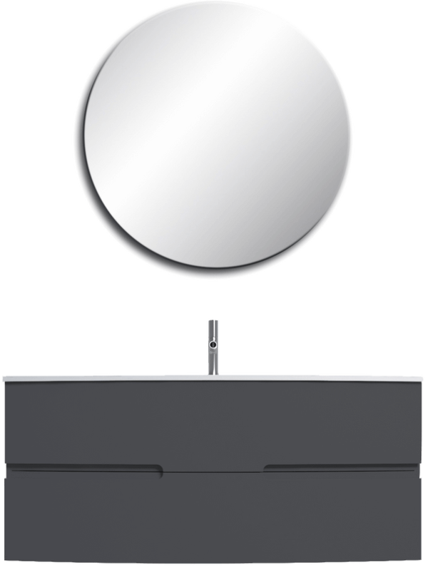 Мебель для ванной комнаты Jacob Delafon Nona 120 глянцевый серый антрацит