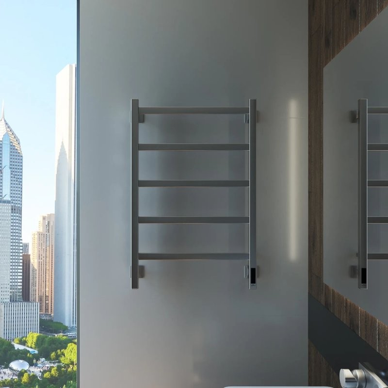 Полотенцесушитель электрический Grota Soffi K 530х800 NM EL 80x55 см, подключение справа, слева, скрытое подключение справа, матовый хром, лесенка