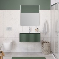 Мебель для ванной комнаты BelBagno Uno 80 подвесная, 1 ящик, матовая еловая