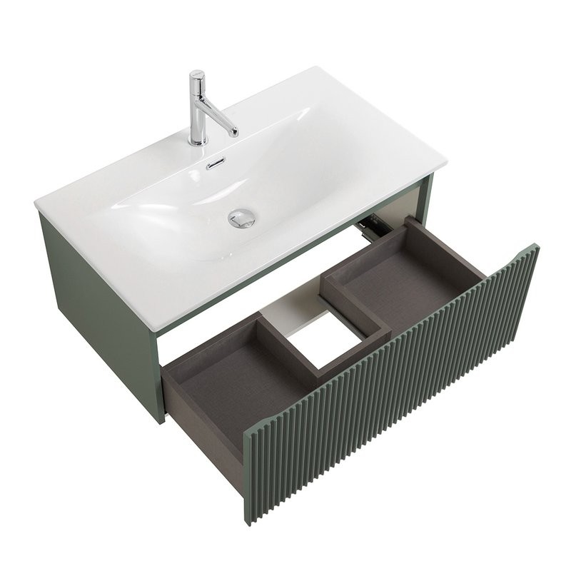 Мебель для ванной комнаты BelBagno Uno 80 подвесная, 1 ящик, матовая еловая