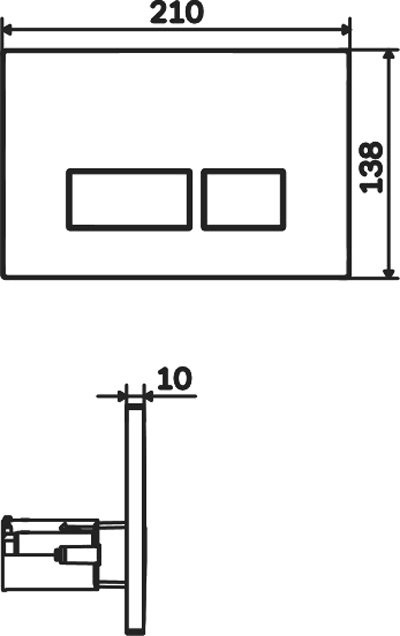 Кнопка смыва для унитаза AM.PM Pro S I047031 пластик, цвет матовый никель