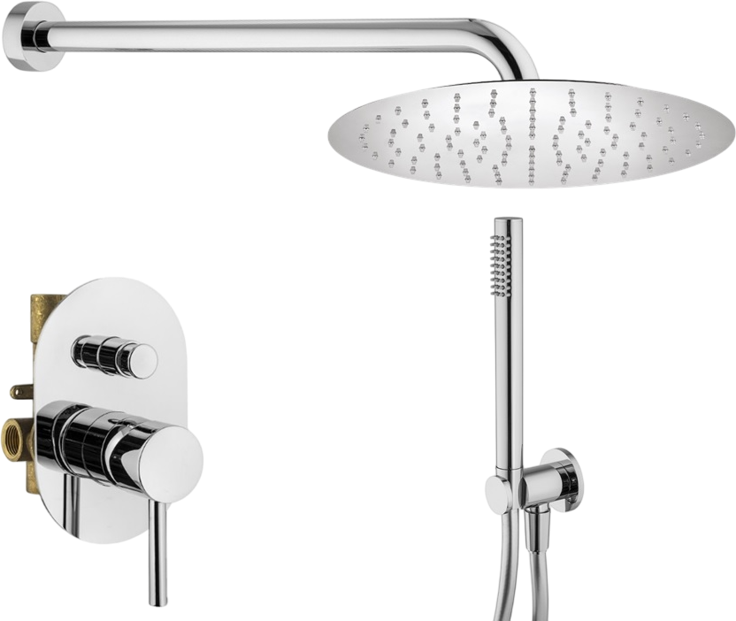 Душевой комплект Plumberia Selection Ixo KITXO15CRKING С ВНУТРЕННЕЙ ЧАСТЬЮ, хром