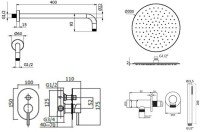 Душевой комплект Plumberia Selection Ixo KITXO15CRKING С ВНУТРЕННЕЙ ЧАСТЬЮ, хром