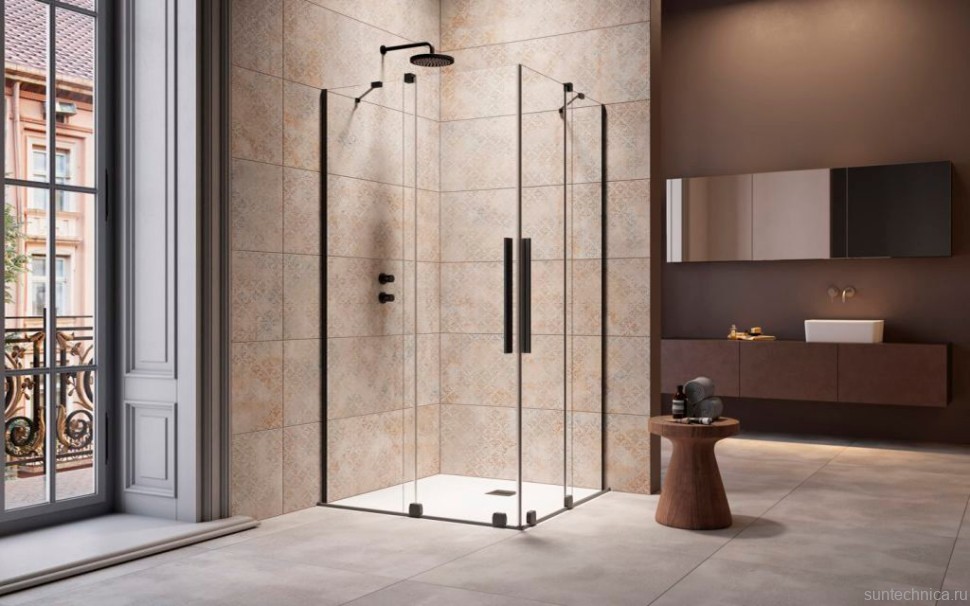 Душевой уголок Radaway Furo Black KDD 120х80