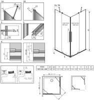 Душевой уголок Radaway Furo Black KDD 120х80