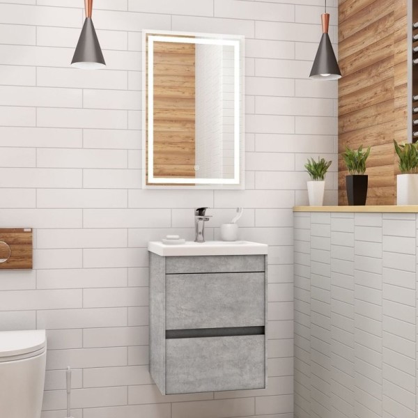 Мебель для ванной комнаты Art&Max Family 40, подвесная, Cemento Veneto