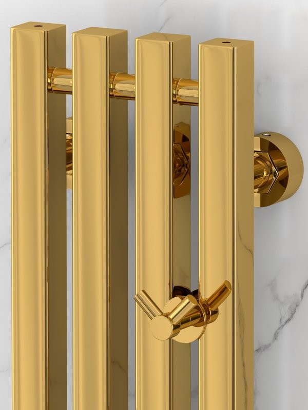 Полотенцесушитель водяной Сунержа Сатерленд Pro 03-0457-1215 120x20 см, глянцевое золото, I-образный