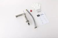 Смеситель для раковины Abber Perfekte 316 AF8A10BST брашированная сталь Смеситель для раковины Abber Perfekte 316 AF8A10BST брашированная сталь