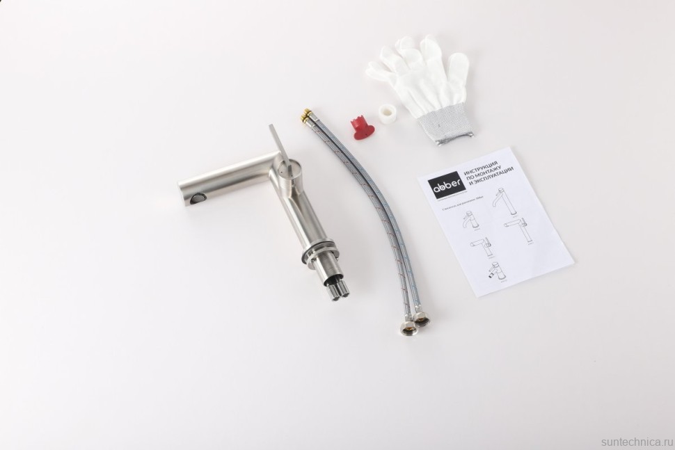 Смеситель для раковины Abber Perfekte 316 AF8A10BST брашированная сталь