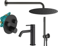 Комплект для ванной Plumberia Selection PSBOX KITPSB02NO53 С ВНУТРЕННЕЙ ЧАСТЬЮ, черный матовый