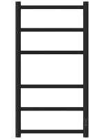 Полотенцесушитель электрический Стилье Формат 27 31528-8040 80x45 см, подключение справа, скрытое подключение справа, матовый черный, лесенка
