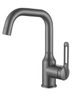 Смеситель для раковины Haiba HB10825-3 оружейная сталь