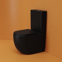 Унитаз-компакт напольный Ceramicanova Metropol CN4001TMB смыв торнадо, матовый черный