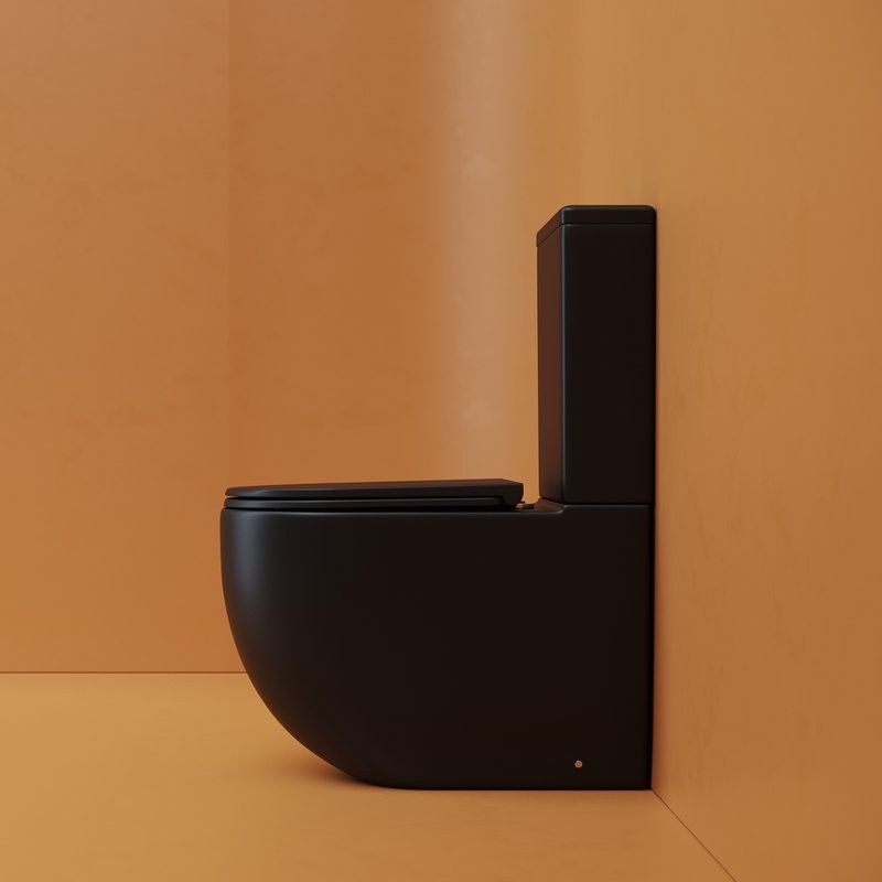 Унитаз-компакт напольный Ceramicanova Metropol CN4001TMB смыв торнадо, матовый черный