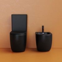 Унитаз-компакт напольный Ceramicanova Metropol CN4001TMB смыв торнадо, матовый черный