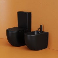 Унитаз-компакт напольный Ceramicanova Metropol CN4001TMB смыв торнадо, матовый черный