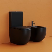 Унитаз-компакт напольный Ceramicanova Metropol CN4001TMB смыв торнадо, матовый черный