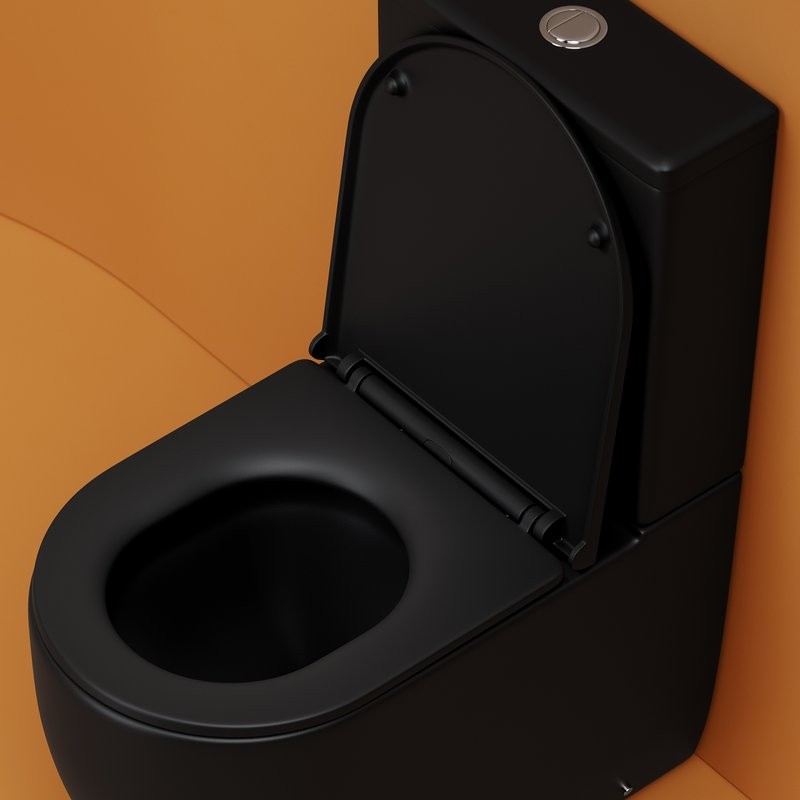 Унитаз-компакт напольный Ceramicanova Metropol CN4001TMB смыв торнадо, матовый черный