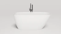 Ванна из искусственного камня Salini Sofia S-Stone 150x75 см, отдельностоящая, матовая белая, овальная, с донным клапаном