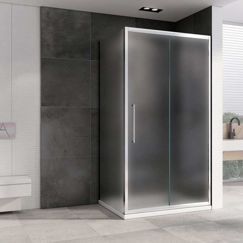Душевой уголок Abber Schwarzer Diamant AG30120MH-S60M 120x60, профиль хром, стекло матовое