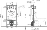 Система инсталляции для унитазов AlcaPlast AM101/1120-4:1 RU M570-0001 кнопка смыва белая Система инсталляции для унитазов AlcaPlast AM101/1120-4:1 RU M570-0001 кнопка смыва белая