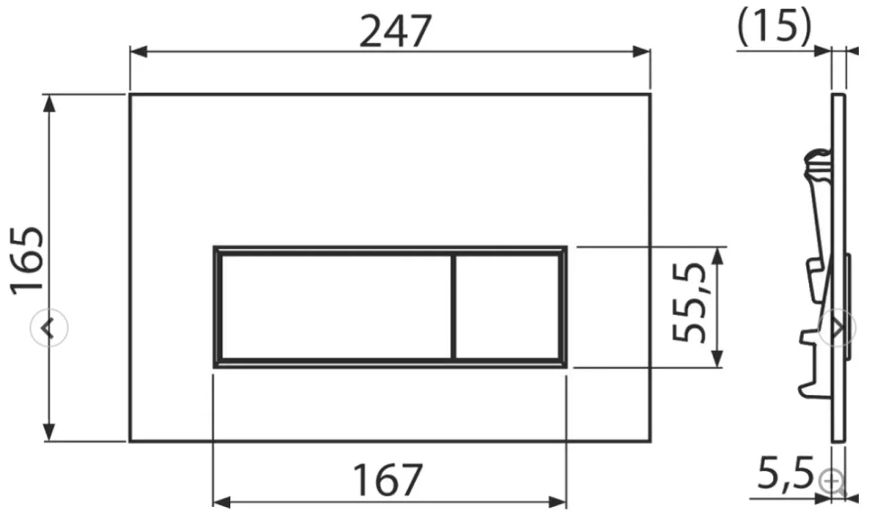 Система инсталляции для унитазов AlcaPlast AM101/1120-4:1 RU M570-0001 кнопка смыва белая