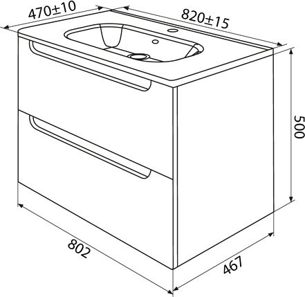 Тумба с раковиной IDDIS Edifice 80 подвесная, белая
